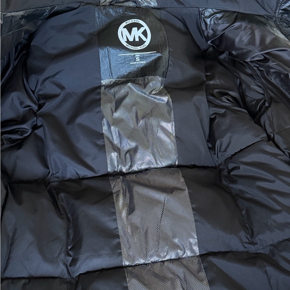 Michael Kors Shiny Black Puffer Coat - Picture 10 of 14